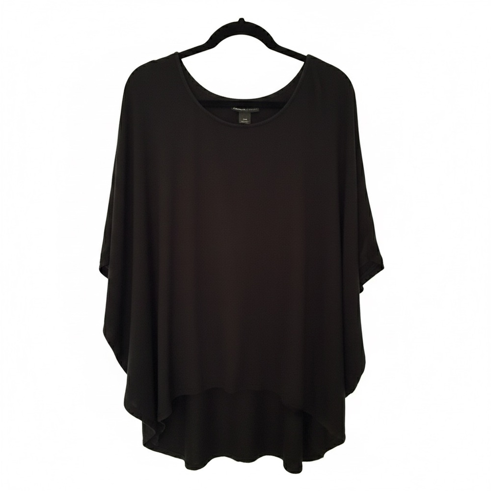 Lane Bryant Hi Lo Cocoon Top - Black - 14/16